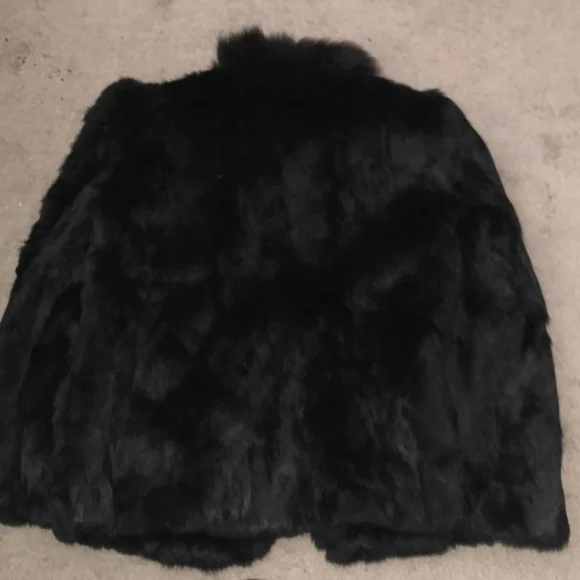 Black 100% Rabbit fur jacket - Picture 2 of 3